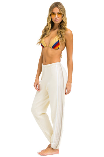 Pants 5 Stripe Sweat Wsprs5 Dove-Grey-White-Grey