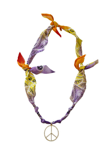 Necklace Good Jaune V Good Jaune Viole Peace