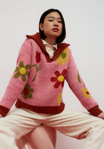Pullover Daisy Sweate Daisy Sweater Pink