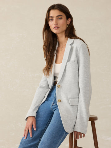 Inlet Knit Blazer Wos2507 Heather-Grey
