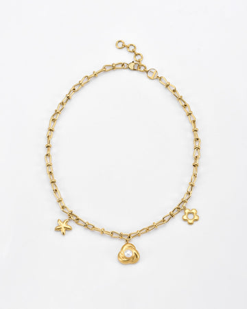 Necklace Yn0181 Daisy Necklace Gold