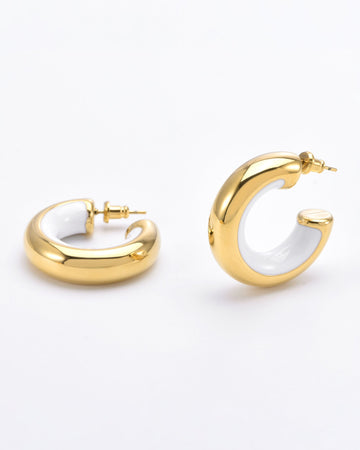 Earring Vx149 Lotus Earrings White