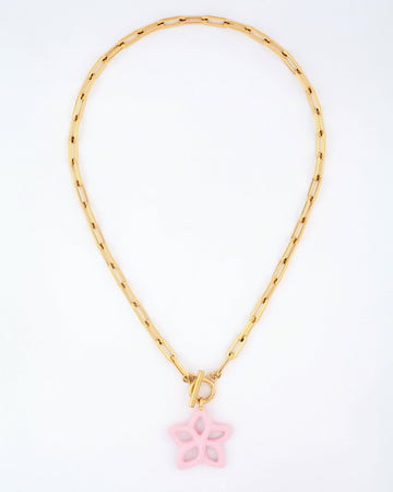 Necklace Nf002 Plumeria Necklac Pink