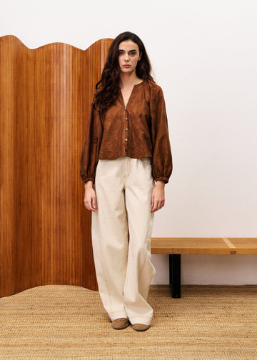 Blouse Chc25694 Pensee Marron-Glace