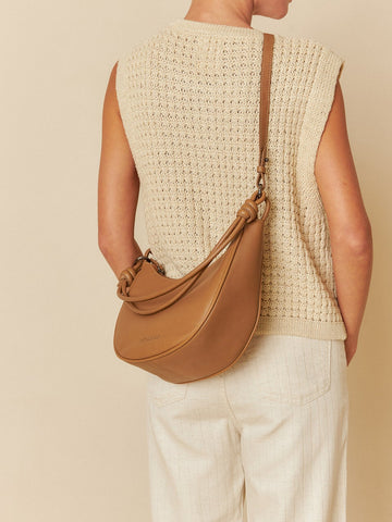 Half Moon Leather Ba Kc731 Marron