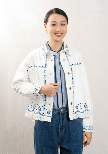 Jacket Joe White-Blue