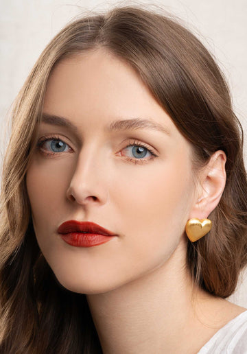 Earring Chrome He Chrome Heart Gold