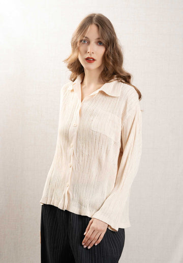 Knit Wavy Longsleeve S Gd252 Yellow