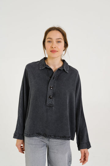 Sweatshirt Joanie G Joanie Grey Noir-Denim