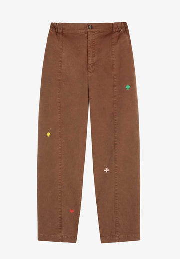 Pants  Embroi 225ad036 Brown