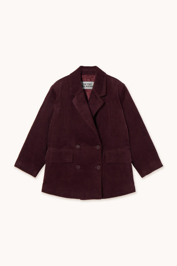 Aw25-627 Corduroy Blazer Burgundy