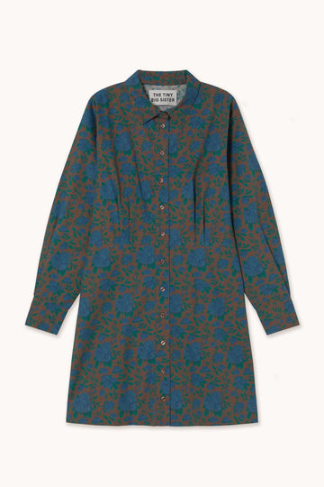 Aw25-735 Roses Shirt Dre Dark-Brown