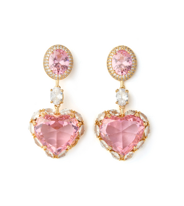 Earring Cinderell Cinderella Pink-Gold